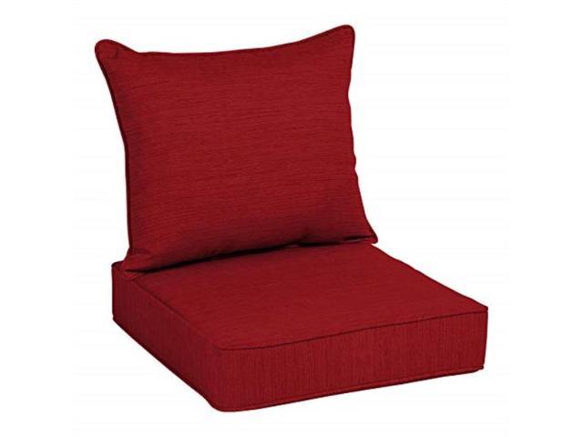 Allen Roth 2 Piece Cherry Red Deep Seat Patio Chair Cushion Newegg