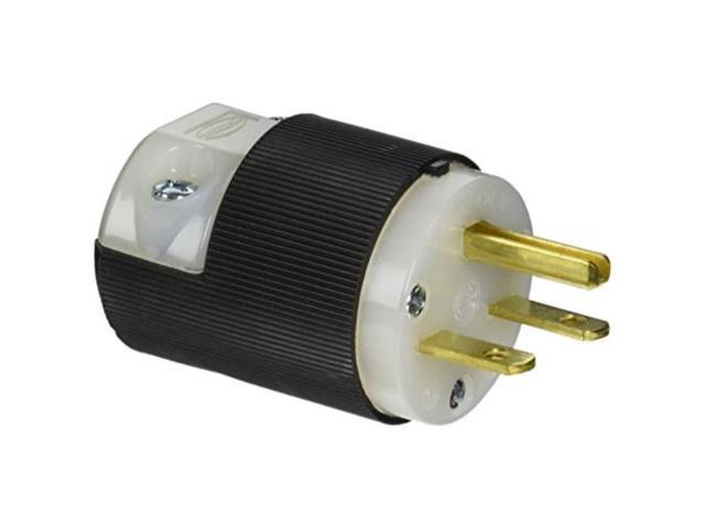 hubbell hbl5666c plug, 15 amp, 250v, 615p, black/white - Newegg.com