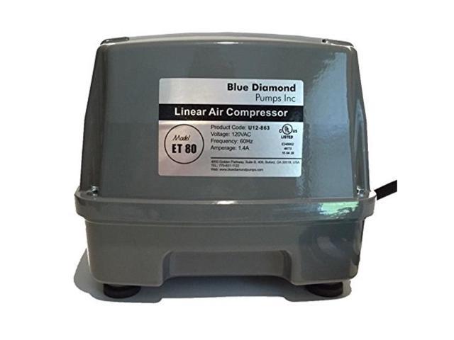 Blue Diamond ET80-A Septic Air Pump With Alarm Pond Air Pump 