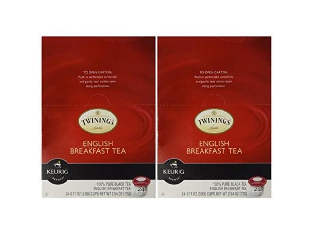 twinings of london english breakfast tea kcups for keurig, 24 count pack of 2