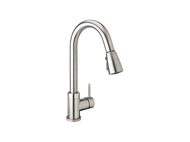 Plumb Pak Urb78cbn Single Handle Pull Down Kitchen Faucet With Dual Spray Pattern And Pause On Brushed Nickel Newegg Com