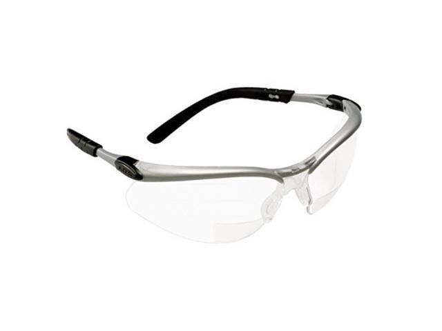 3m Reader 2 5 Diopter Safety Glasses Silver Black Frame Clear Lens 11376