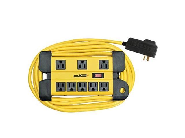 7 Outlet Heavy Duty Metal Power Strip Surge Protector with 9 Foot Extension Cord