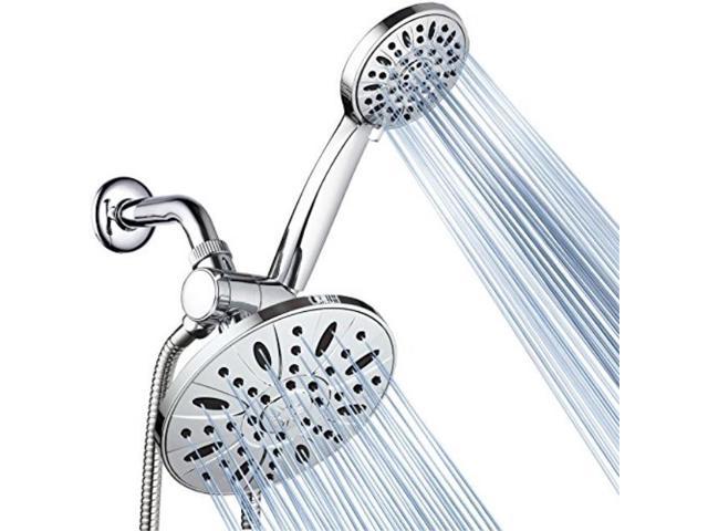 aquadance 7" premium high pressure 3way rainfall combo combines the best of both worldsenjoy luxurious rain showerhead and 6setting hand held shower separately or together, chrome