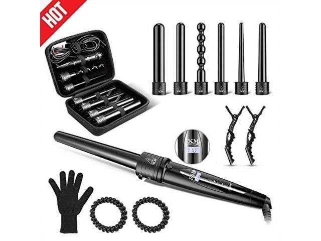 Curling Iron Updated6in1 Hair Curling Wand Set Temperature