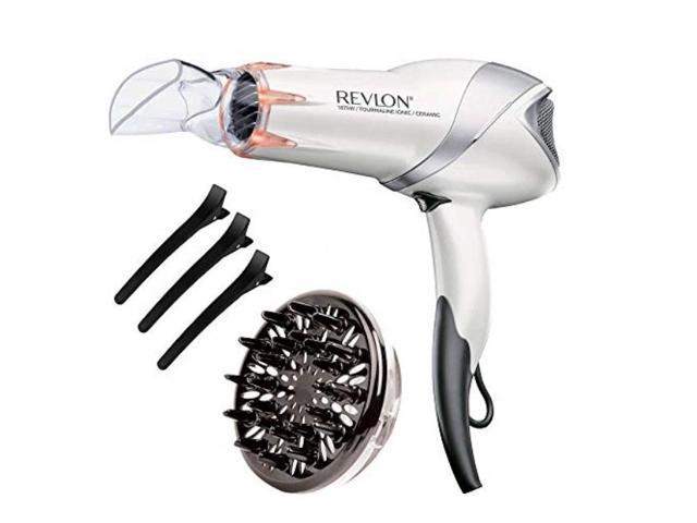 Photo 1 of revlon 1875w infrared hair dryer with hair clips