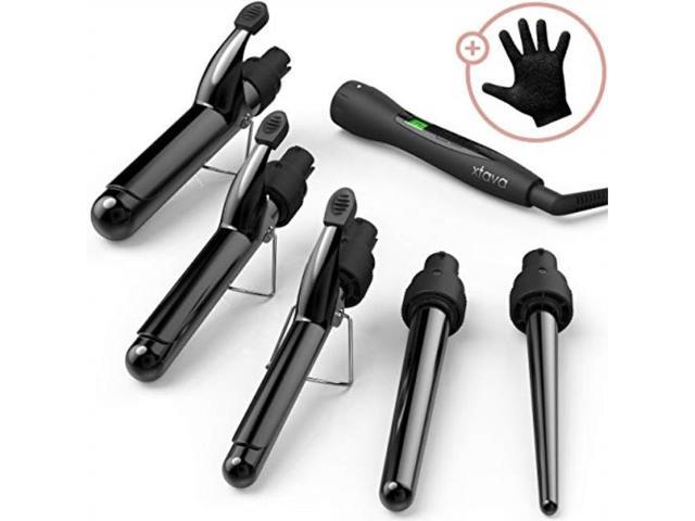 5 In 1 Professional Curling Iron And Wand Set 0 3 To 1 25 Inch