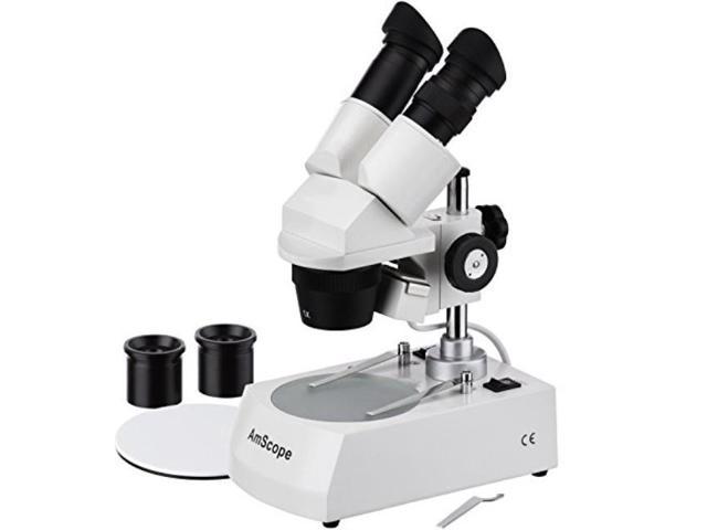 amscope se305pz binocular stereo microscope, wf10x and wf20x eyepieces