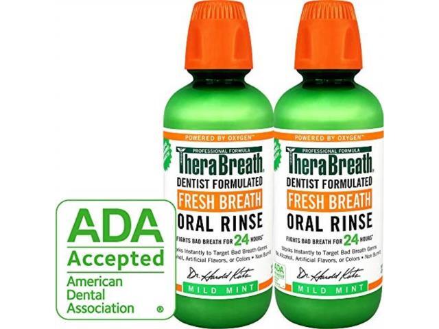 therabreath fresh breath oral rinse, mild mint, 16 ounce bottle pack of 2 - Newegg.com
