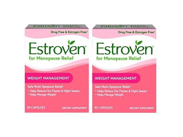 Estroven Weight Management Multisymptom Menopause Relief With Ingredients To Help Reduce Hot Flashes And Night Sweats 30 Capsules Pack Of 2