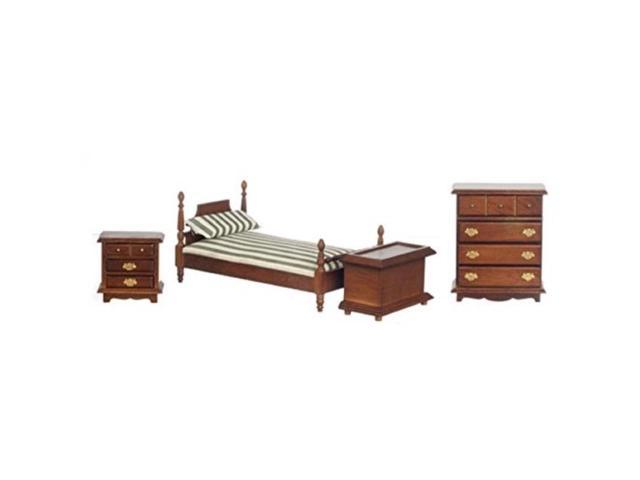 Lincoln Dome Chest  walnut T6745  miniature dollhouse furniture wood 1/12 scale 