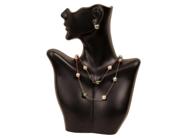Black Caddy Bay Collection Necklace and Earring Bust Jewelry Display