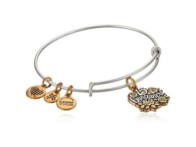 Authentic Alex and Ani Two Tone VIRGO RG//RS Expandable Bangle