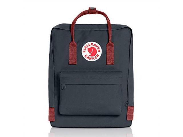 fjallraven kanken backpack black and red