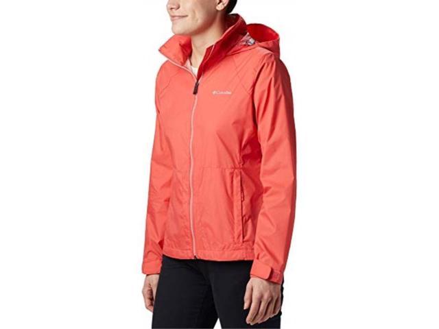 red columbia rain jacket
