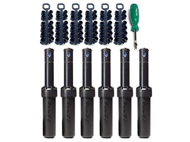 rain bird 5000 series rotor sprinkler heads bundle with nozzles and adjustment tool 6 pack