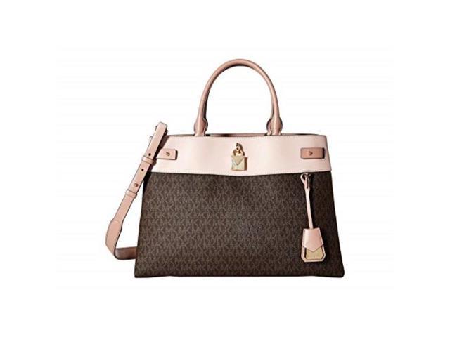 michael kors gramercy chain embossed leather satchel