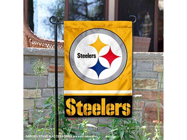 Pittsburgh Steelers Large Logo Double Sided Garden Banner Flag