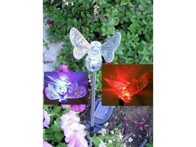 Solar Powered Frog Garden/yard Decor Stake Color Changing LED Light 