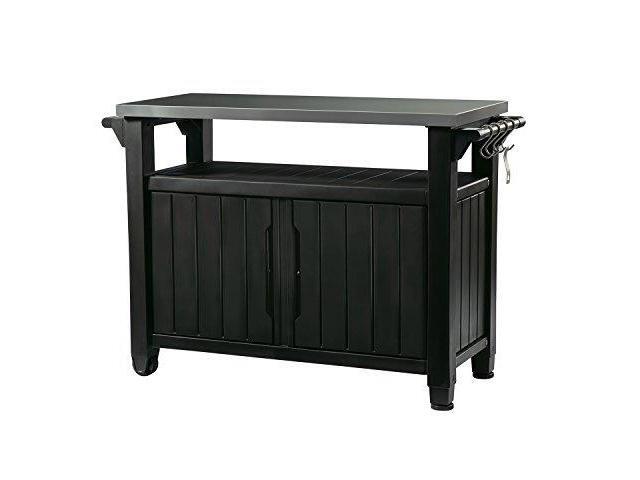 Keter Unity Xl Indoor Outdoor Entertainment Bbq Storage Table Prep Keter Unity Xl Indoor Outdoor