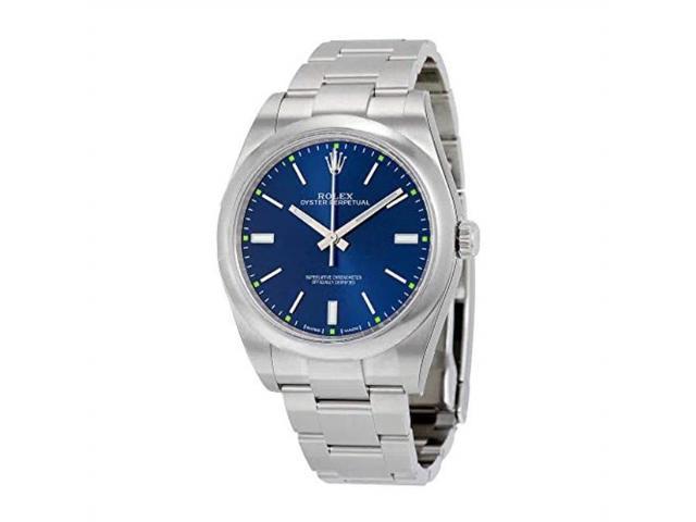 rolex oyster perpetual 39 automatic blue dial mens watch 114300blso