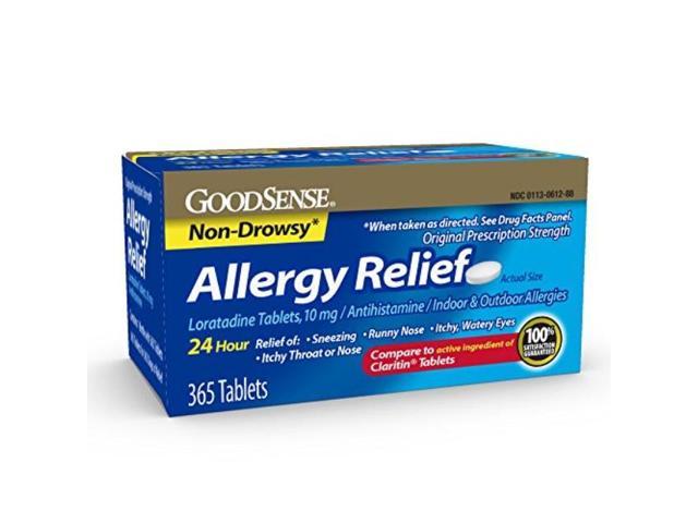 Photo 1 of goodsense allergy relief loratadine tablets, 10 mg, 365 count allergy pills for allergy relief