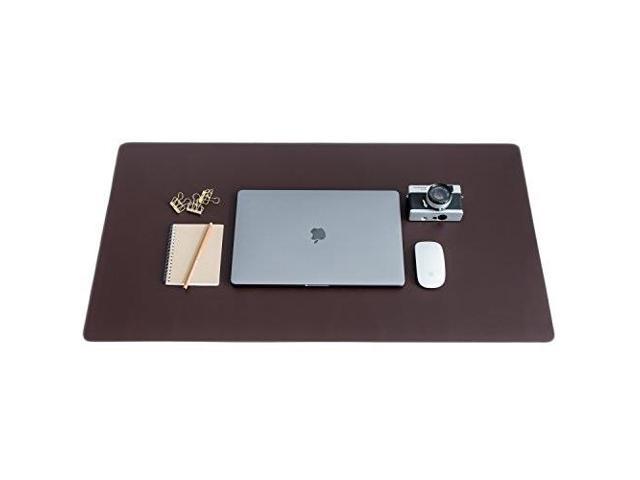 Zbrands Brown Leather Desk Mat Pad Blotter Protector Extended