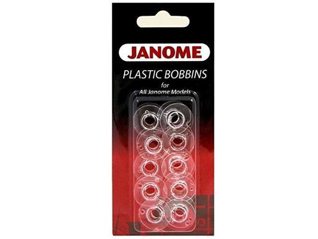 Janome Genuine 10 Pk. Plastic Bobbins #200122614 for All Janome & Necchi  Models