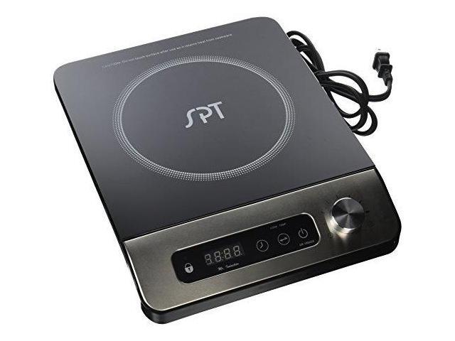 Black one size SPT SR-1884SS Stainless Steel Panel /& Control 1650W Induction Cooktop with Control Knob