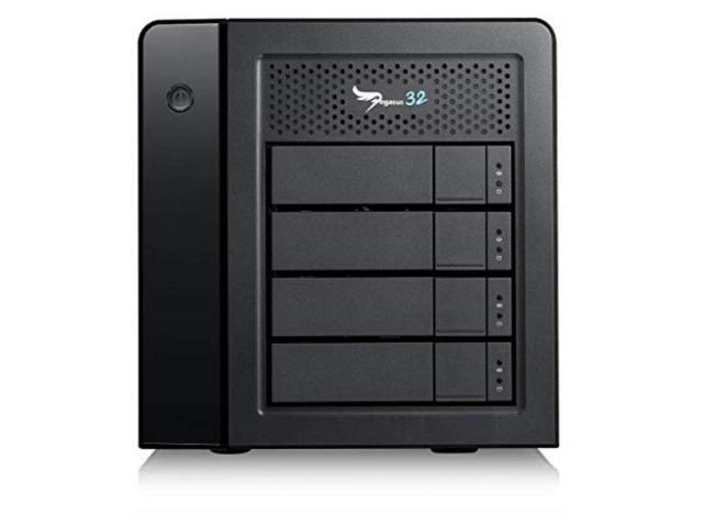 promise pegasus32 r4 16tb 4x4tb hybrid thunderbolt 3 or usb32 direct attached raid storage, high performance external hard drive