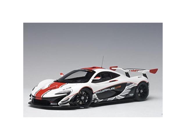 Mclaren P1 Gtr Gloss White With Red Stripes 1 18 Model Car By