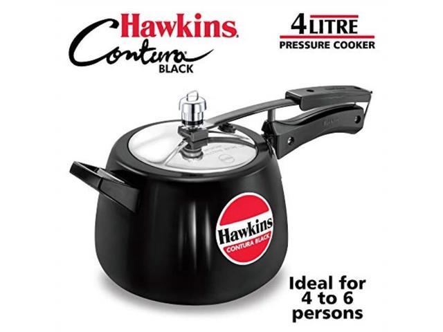 Hawkins Contura Pressure Cooker 4 Lt Gas top Cooker With Spare Parts 