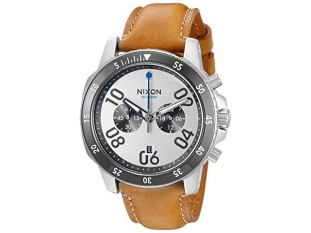 nixon men's a940209200 ranger chrono leather analog display quartz