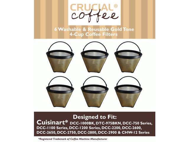 Washable Cuisinart GTF-4 Gold Tone Coffee Filter Cuisinart 4-Cup Coffeemakers