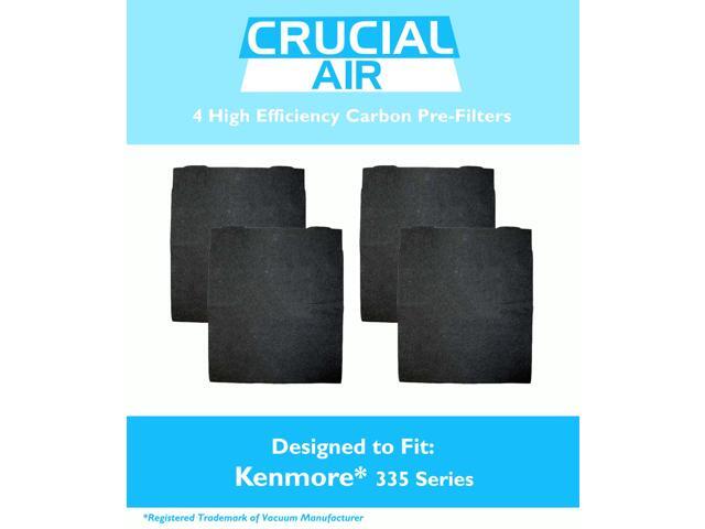 4 Pack High Efficiency Kenmore 335 Series Carbon Pre Filter Compare To Filter Part 83378 Designed And Engineered By Crucial Air Air Filters Newegg Ca