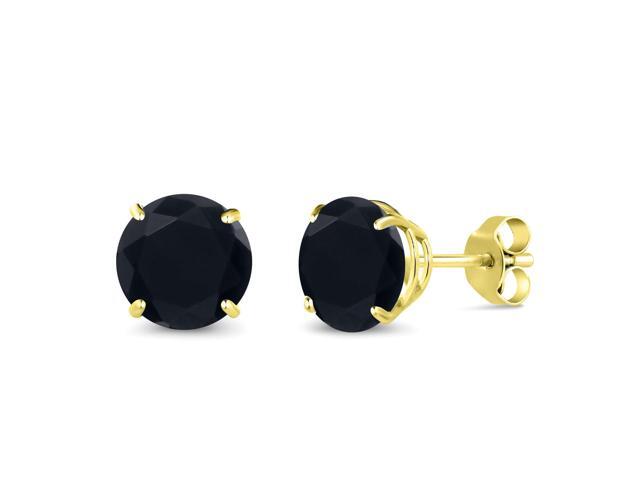 2 56 Ct Round 7mm Black Onyx 14k Yellow Gold Stud Earrings Newegg 2 56 Ct Round 7mm Black Onyx 14k Yellow Gold Stud Earrings Newegg