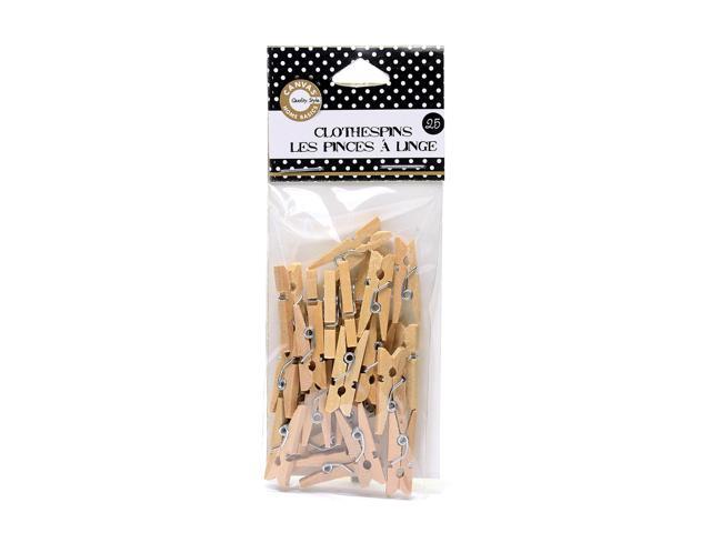 Canvas Corp Mini Clothespins Natural 1 In Pack Of 25 Newegg Com