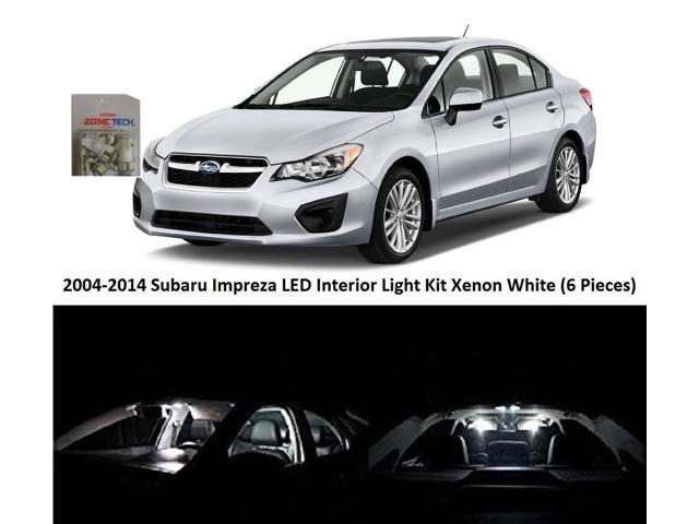 Zone Tech Subaru Impreza 2004 2014 Xenon White Premium Led Interior Lights Package Kit 6 Pieces
