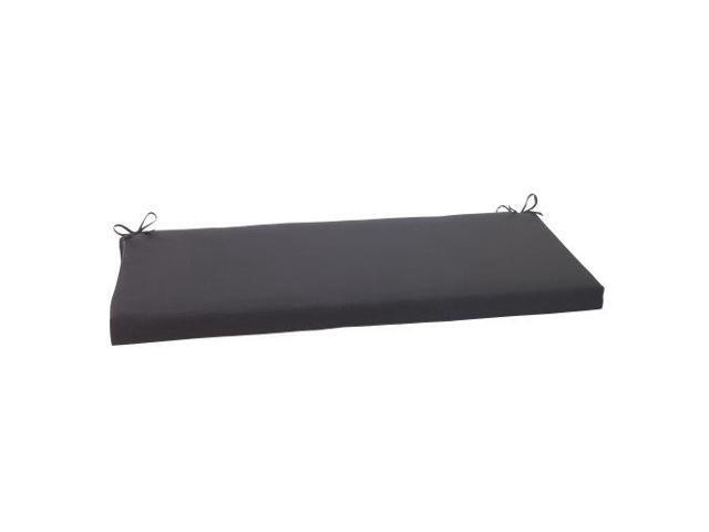 Pillow Perfect Indoor Outdoor Fresco Bench Cushion Black Newegg Com