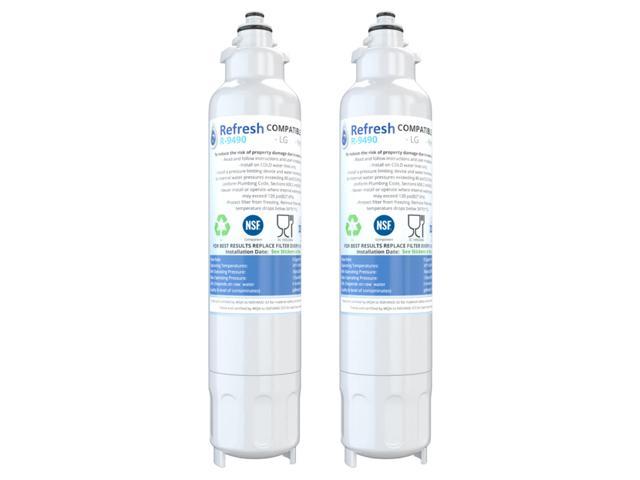 Replacement Refresh R-9490 Refrigerator Water Filter Compatible with LG ADQ73613401 & Kenmore 469490 (2 Pack)