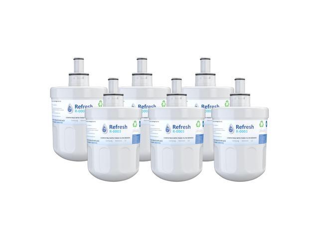 Replacement Water Filter Compatible with Samsung EcoAqua EFF-6011A Refrigerator Water Filter - by Refresh (6 Pack)