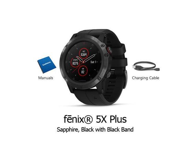 garmin fenix 5x plus sapphire edition black with black band