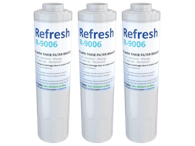 Replacement Refresh R-9006 Refrigerator Water Filter Compatible with Maytag UKF8001 & Whirlpool WRX735SDBM (3 Pack)