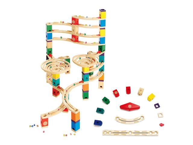 hape quadrilla wooden marble run construction