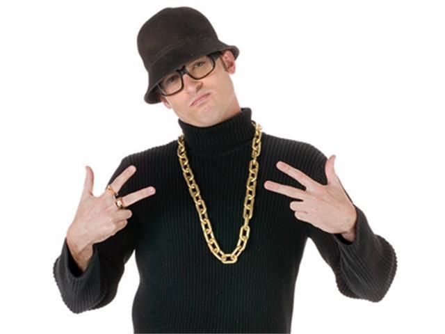 Mens 90s Old School Rapper Glasses Hat Jewelry Costume Kit - Newegg.com