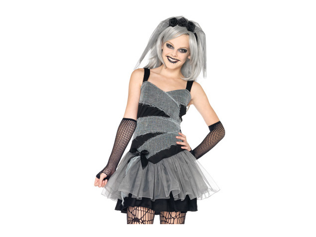 Teen Tween Girls Corpse Zombie Bride Halloween Costume