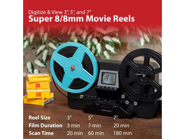 Magnasonic Super 8/8mm Film Scanner, Converts Film into Digital Video,  Vibrant 2.3 Screen, Digitize and View 3, 5 and 7 Super 8/8mm Movie  Reels (FS81) 