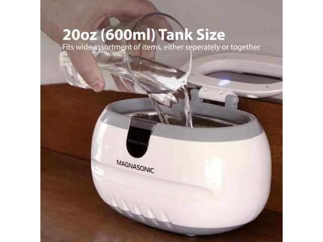 Magnasonic Professional Ultrasonic Jewelry Cleaner with Digital Timer and  20z Stainless Steel Tank for Eyeglasses, Rings, Earrings, Coins, Tools