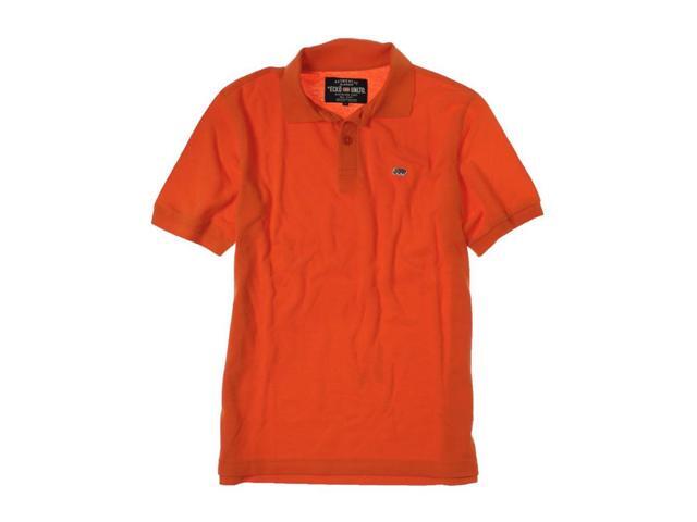 Ecko Unltd Mens Wallburner Solid Color Rugby Polo Shirt Carotene S Ecko Unltd Mens Wallburner Solid Color Rugby Polo Shirt Carotene S