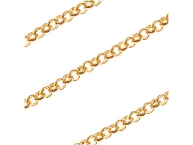 by the Foot 3.7mm 22K Gold Plated Rolo Chain